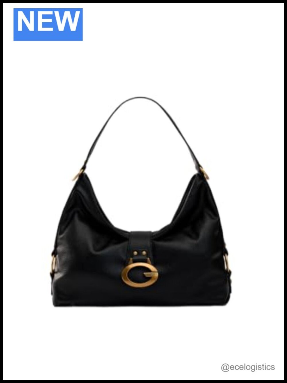 Faux Leather Shoulder Bag Satchel Zip Closure Antique Bronze Hardware